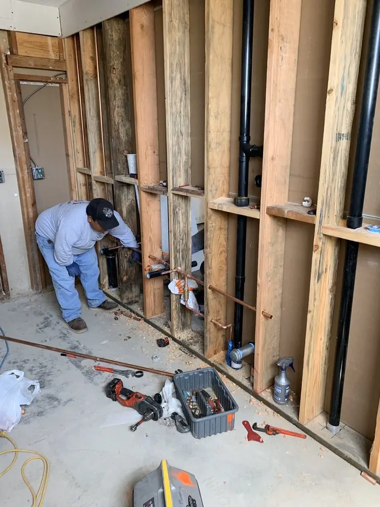 Commercial rough-in plumbing for Gas Line Repair in Whittier Junction